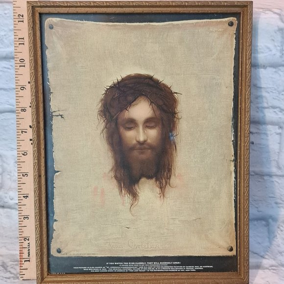 Other - SOLD Jesus Picture With Opening Eyes